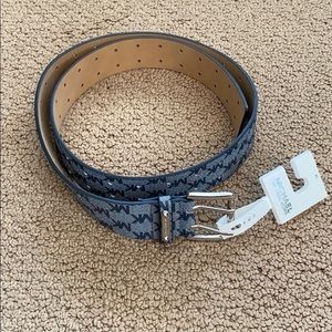 Michael Kors Blue Monogram Belt Size XL
